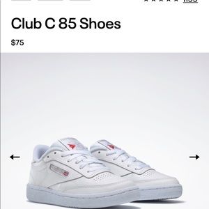 Club C Reebok Shoe, white
